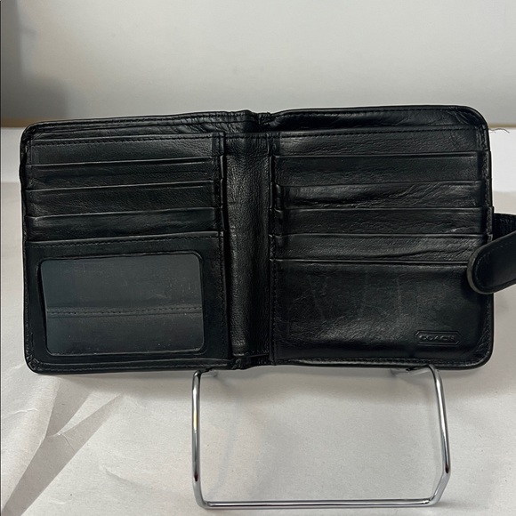 Vintage Coach Black Leather Wallet kisslock - Picture 9 of 17